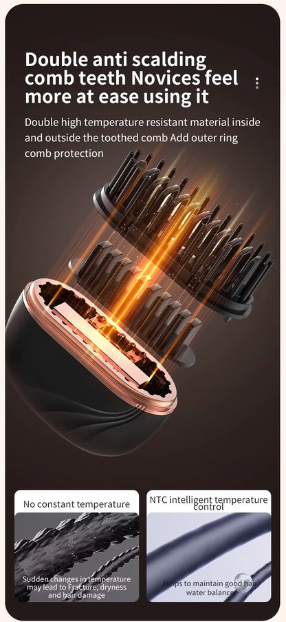 Mini Cordless Hair Straightener Brush