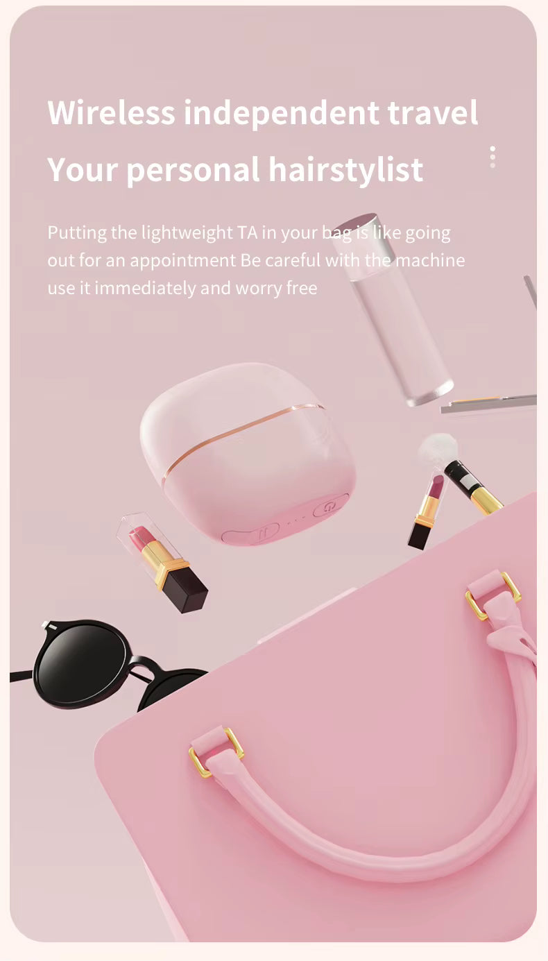 Mini Cordless Hair Straightener Brush