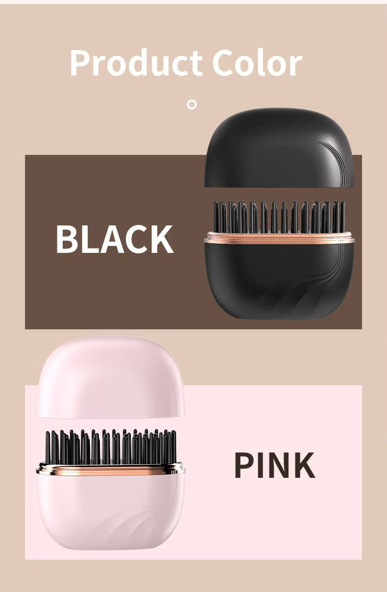 Mini Cordless Hair Straightener Brush