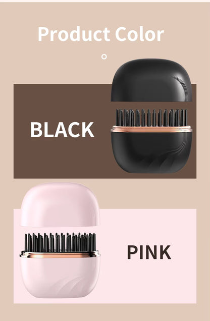 Mini Cordless Hair Straightener Brush